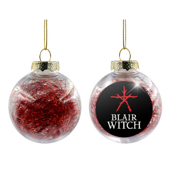 The Blair Witch Project , Transparent Christmas tree ball ornament with red filling 8cm