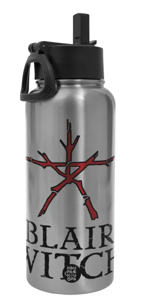 The Blair Witch Project — Metal mug thermo Silver with Straw and Spout Lid (Stainless steel), double wall, 950ml