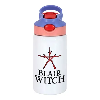 The Blair Witch Project , Children's hot water bottle, stainless steel, with safety straw, pink/purple (350ml)