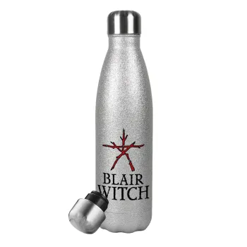The Blair Witch Project , Metallic Glitter Silver Thermos Flask (Stainless steel), double-walled, 500ml