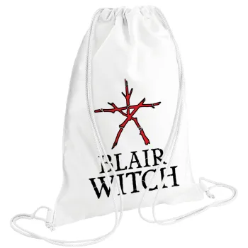 The Blair Witch Project , Τσάντα πλάτης πουγκί GYMBAG λευκή (28x40cm)