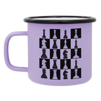 Chess set, Κούπα Μεταλλική εμαγιέ ΜΑΤ Light Pastel Purple 360ml