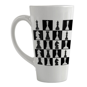 Chess set, Κούπα κωνική Latte Μεγάλη, κεραμική, 450ml