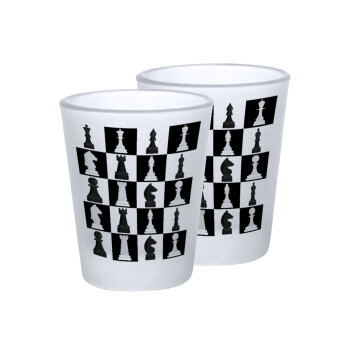 Chess set, Σφηνοπότηρα γυάλινα 45ml του πάγου (2 τεμάχια)