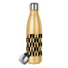 Glitter gold stainless steel thermos bottle, double-walled, 500ml