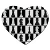 Mousepad heart 23x20cm