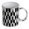 Mug ceramic, silver mirror, 330ml