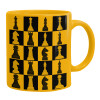 Ceramic coffee mug yellow, 330ml