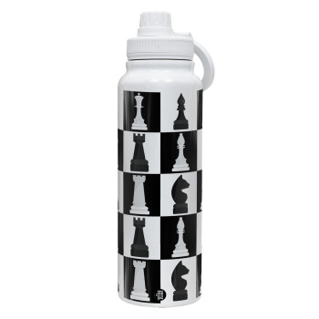 Chess set, 1L Stainless Steel Thermal Bottle with Phone Holder & Double Wall Insulation