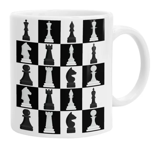Chess set — Ceramic coffee mug, 330ml