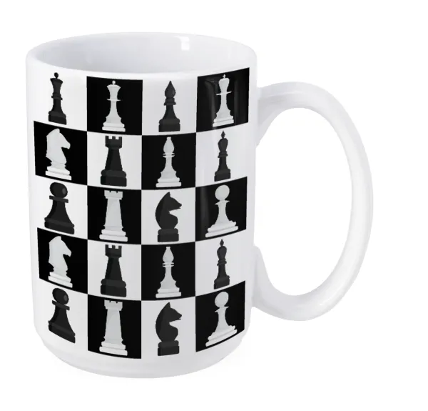 Chess set — Mega mug, ceramic, 450ml