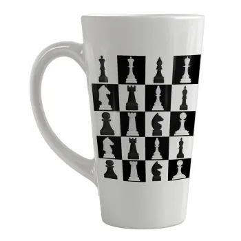 Chess set, Κούπα κωνική Latte Μεγάλη, κεραμική, 450ml