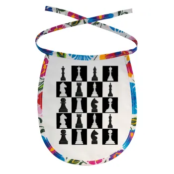 Chess set, Σαλιάρα μωρού αλέκιαστη με κορδόνι Χρωματιστή