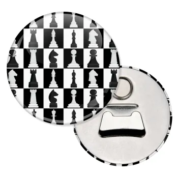 Chess set, Μαγνητάκι και ανοιχτήρι μπύρας στρογγυλό διάστασης 5,9cm