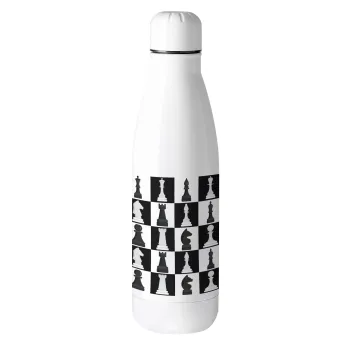 Chess set, Μεταλλικό παγούρι θερμός (Stainless steel), 500ml