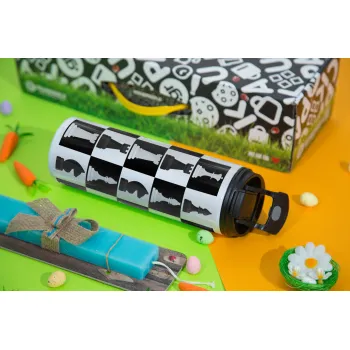 Chess set, Πασχαλινή Λαμπάδα με Travel Tumbler θερμό με διπλό καπάκι (600ml, BPA free) & κερί αρωματικό πλακέ (30cm) (ΤΙΡΚΟΥΑΖ)