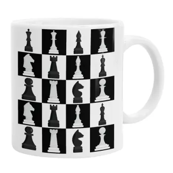 Chess set, Ceramic coffee mug, 330ml
