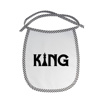 King chess, Σαλιάρα μωρού αλέκιαστη με κορδόνι Μαύρη