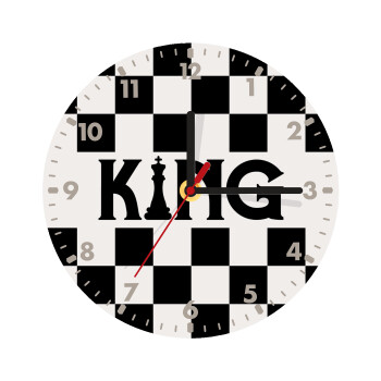 King chess, Wooden wall clock (20cm)