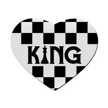 King chess, Mousepad καρδιά 23x20cm