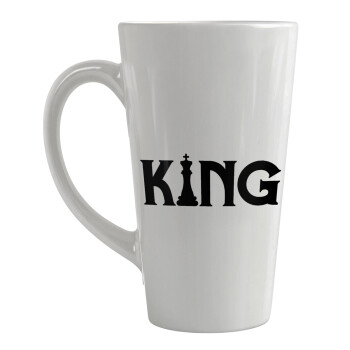 King chess, Κούπα κωνική Latte Μεγάλη, κεραμική, 450ml
