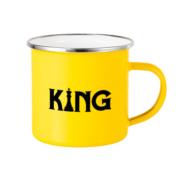 King chess, Yellow Enamel Metallic Cup 360ml