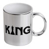 Mug ceramic, silver mirror, 330ml