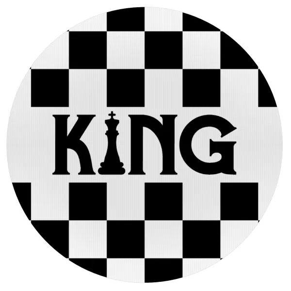 King chess — Mousepad Round 20cm