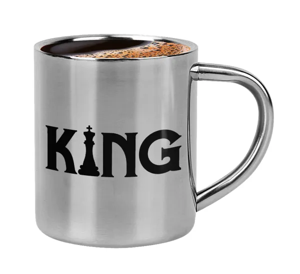 King chess — Κουπάκι μεταλλικό διπλού τοιχώματος για espresso (220ml)