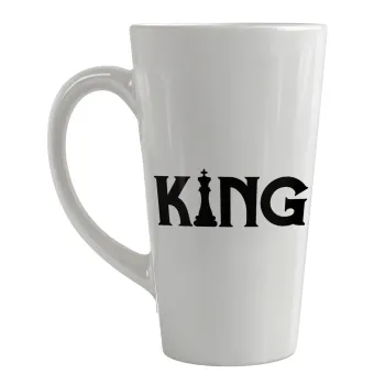 King chess, Κούπα κωνική Latte Μεγάλη, κεραμική, 450ml