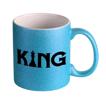 King chess, Κούπα Σιέλ Glitter που γυαλίζει, κεραμική, 330ml