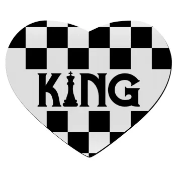 King chess, Mousepad heart 23x20cm