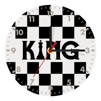 King chess, Ρολόι τοίχου ξύλινο (20cm)