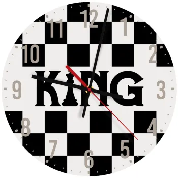 King chess, Ρολόι τοίχου ξύλινο (30cm)