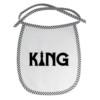 King chess, Σαλιάρα μωρού αλέκιαστη με κορδόνι Μαύρη