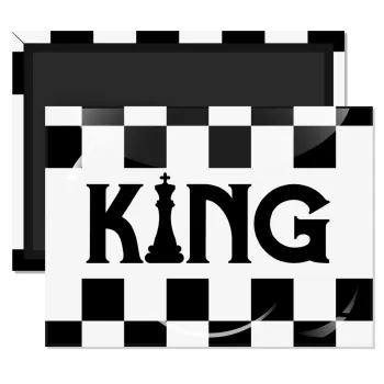 King chess, Ορθογώνιο μαγνητάκι ψυγείου διάστασης 9x6cm