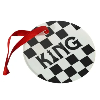 King chess, Christmas ornament glass 9cm