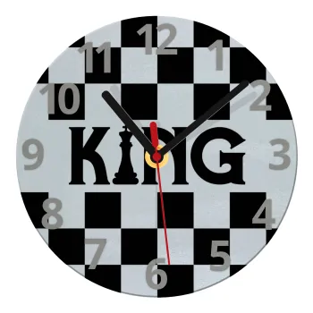 King chess, Ρολόι τοίχου γυάλινο (20cm)