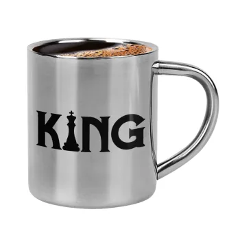 King chess, Κουπάκι μεταλλικό διπλού τοιχώματος για espresso (220ml)