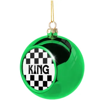 King chess, Green Christmas tree ornament ball 8cm