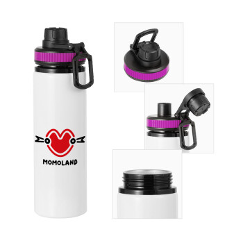 Momoland, Metallic water bottle with safety lid, 850ml aluminum