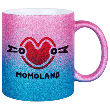 Momoland, Κούπα Χρυσή/Μπλε Glitter, κεραμική, 330ml