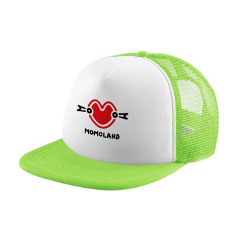 Momoland, Καπέλο Soft Trucker με Δίχτυ Πράσινο/Λευκό