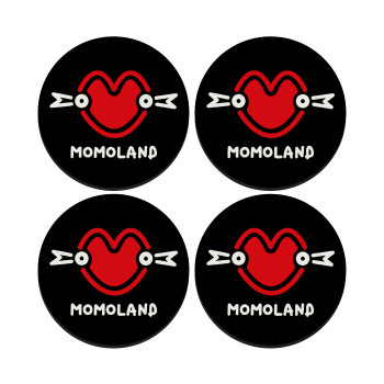 Momoland, ΣΕΤ 4 Σουβέρ ξύλινα στρογγυλά (9cm)