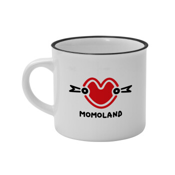 Momoland, Κούπα κεραμική vintage Λευκή/Μαύρη 230ml
