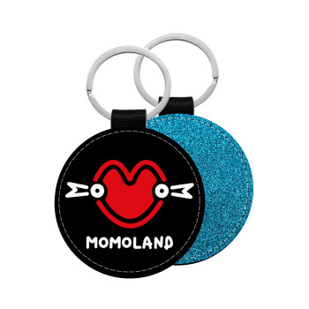 Momoland, Μπρελόκ Δερματίνη, στρογγυλό ΜΠΛΕ (5cm)