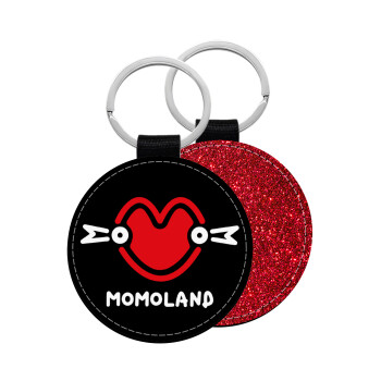 Momoland, Μπρελόκ Δερματίνη, στρογγυλό ΚΟΚΚΙΝΟ (5cm)