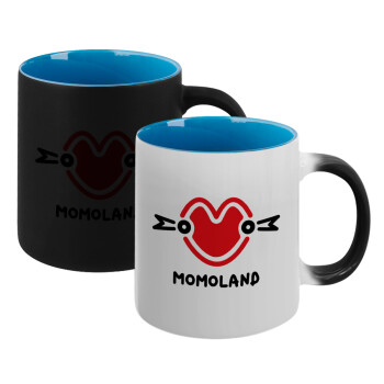 Momoland, Κούπα Μαγική εσωτερικό μπλε, κεραμική 330ml που αλλάζει χρώμα με το ζεστό ρόφημα