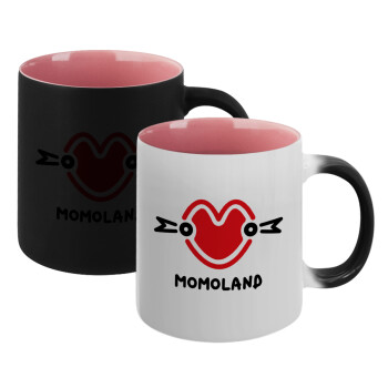 Momoland, Κούπα Μαγική εσωτερικό ΡΟΖ, κεραμική 330ml που αλλάζει χρώμα με το ζεστό ρόφημα