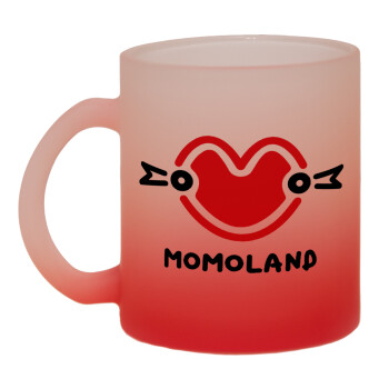Momoland, Κούπα γυάλινη δίχρωμη με βάση το κόκκινο ματ, 330ml